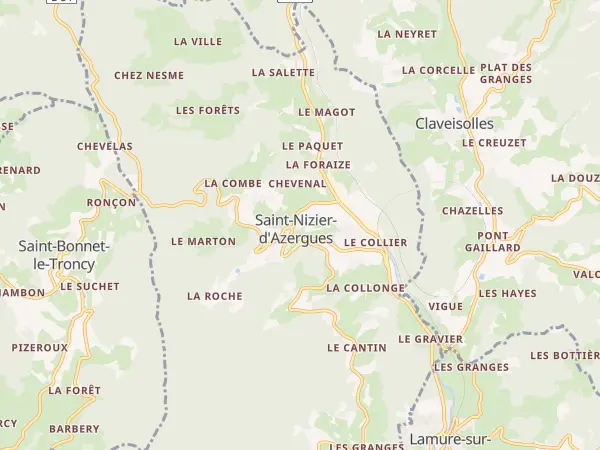 Plan de Saint-Nizier-d’Azergues