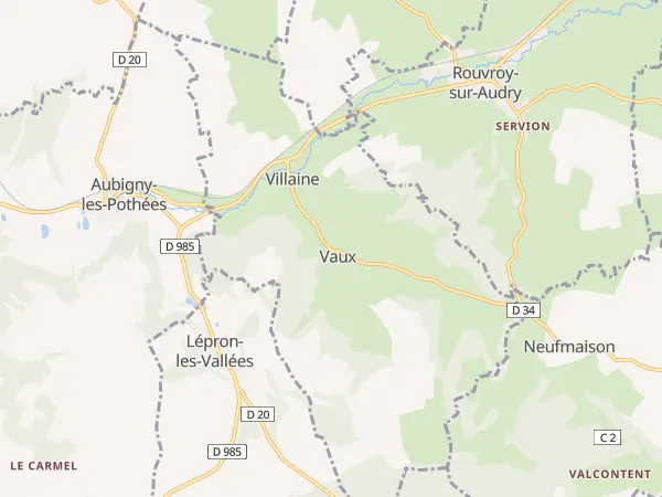 Plan de Vaux-Villaine