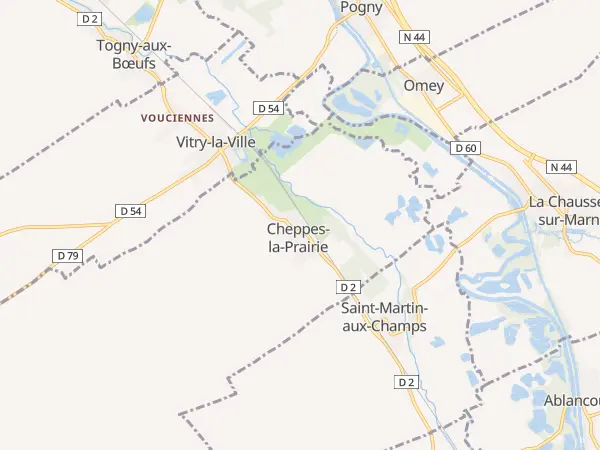 Plan de Cheppes-la-Prairie