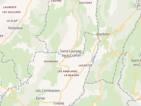 Plan de Saint-Laurent-sous-Coiron