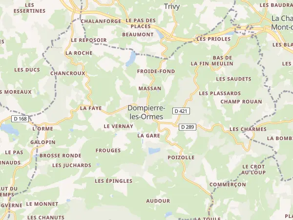 Plan de Dompierre-les-Ormes