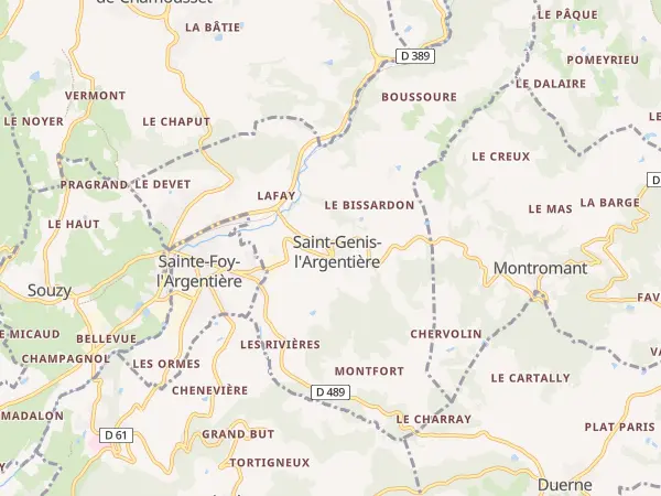 Plan de Saint-Genis-l’Argentière