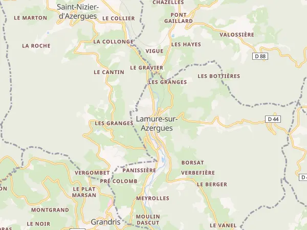 Plan de Lamure-sur-Azergues