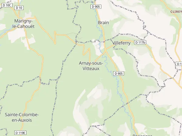 Plan de Arnay-sous-Vitteaux