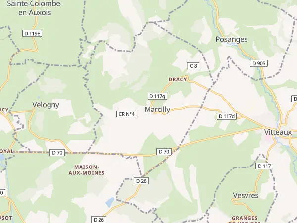 Plan de Marcilly-et-Dracy