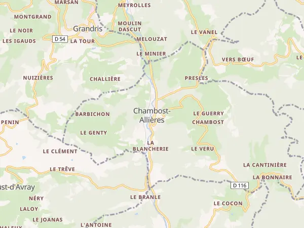 Plan de Chambost-Allières