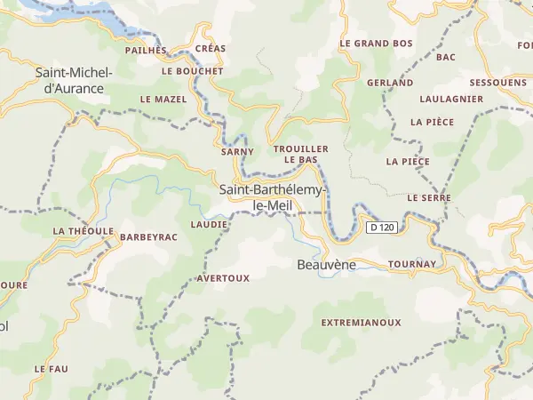 Plan de Saint-Barthélemy-le-Meil