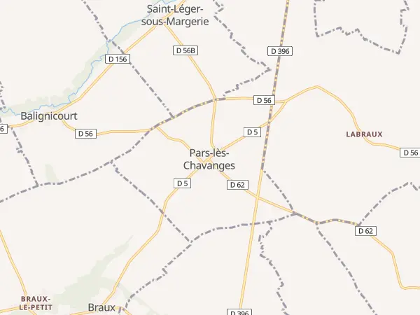 Plan de Pars-lès-Chavanges