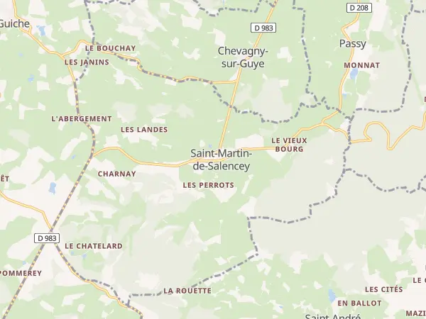 Plan de Saint-Martin-de-Salencey