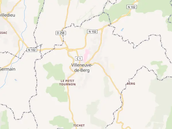 Plan de Villeneuve-de-Berg
