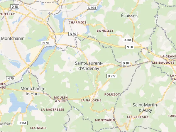 Plan de Saint-Laurent-d’Andenay