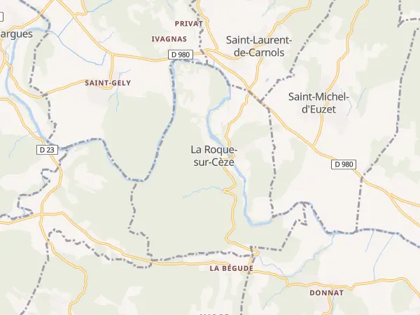 Plan de La Roque-sur-Cèze