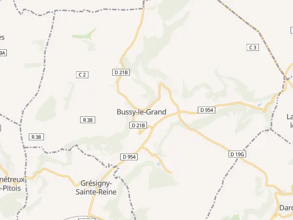 Plan de Bussy-le-Grand