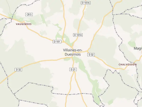 Plan de Villaines-en-Duesmois