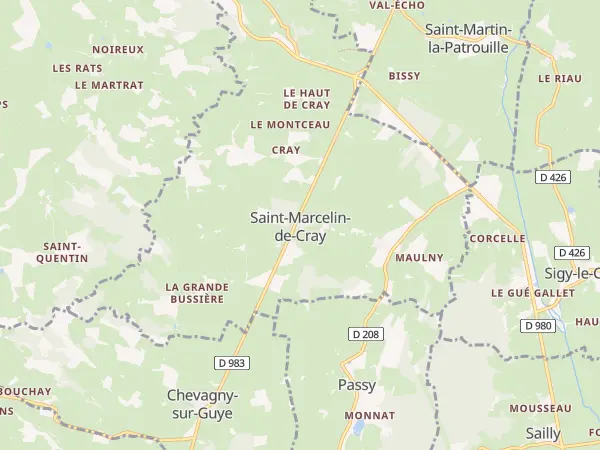 Plan de Saint-Marcelin-de-Cray