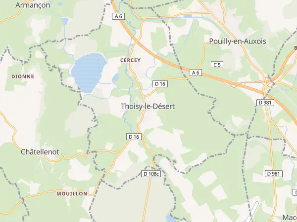 Plan de Thoisy-le-Désert