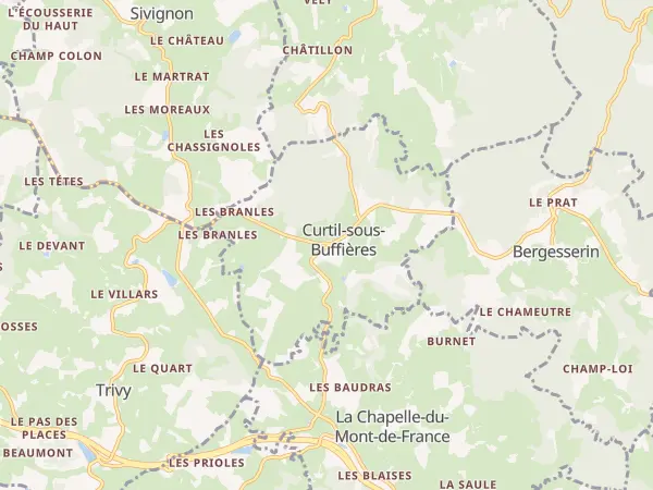 Plan de Curtil-sous-Buffières