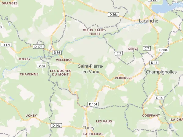 Plan de Saint-Pierre-en-Vaux