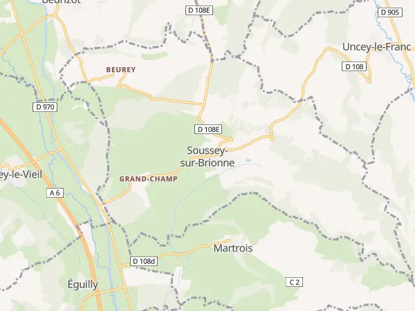 Plan de Soussey-sur-Brionne