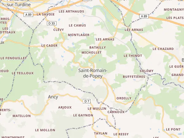 Plan de Saint-Romain-de-Popey