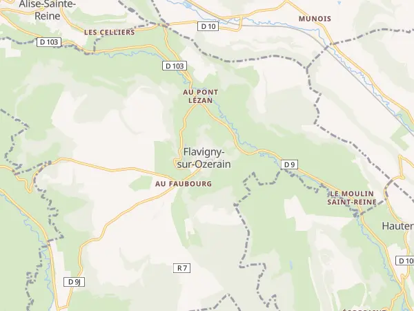 Plan de Flavigny-sur-Ozerain