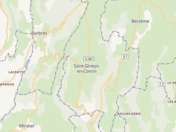 Plan de Saint-Gineys-en-Coiron