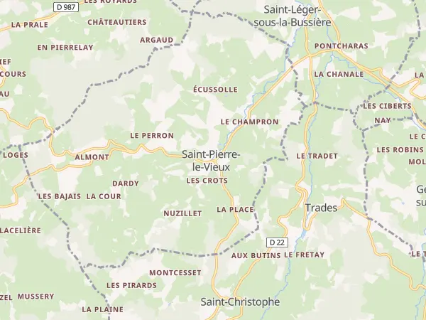 Plan de Saint-Pierre-le-Vieux