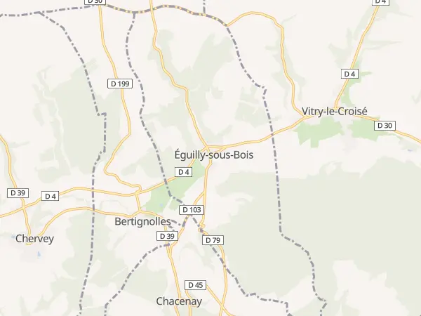 Plan de Éguilly-sous-Bois