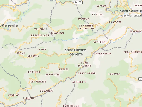 Plan de Saint-Étienne-de-Serre