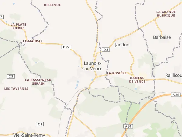 Plan de Launois-sur-Vence