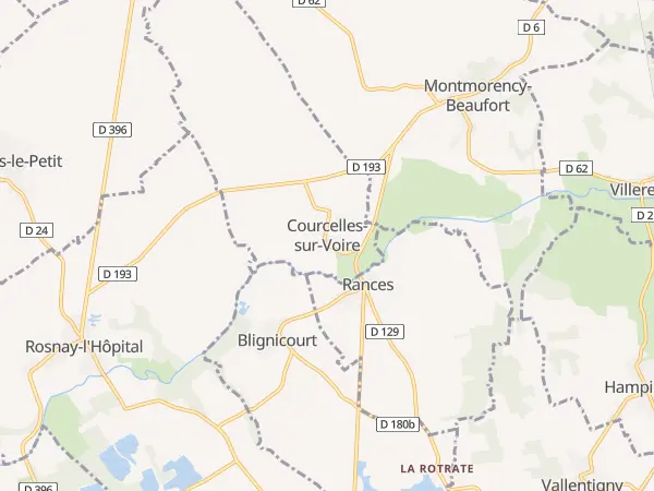 Plan de Courcelles-sur-Voire