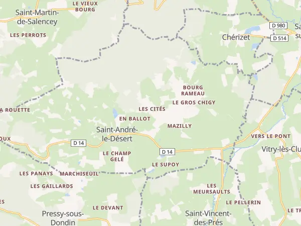 Plan de Saint-André-le-Désert