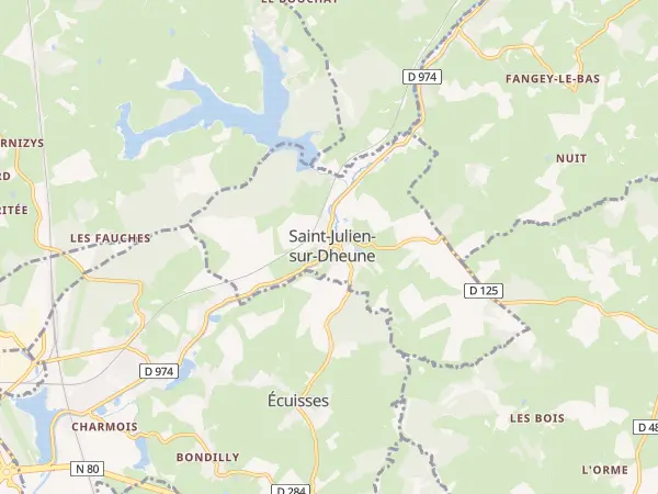 Plan de Saint-Julien-sur-Dheune