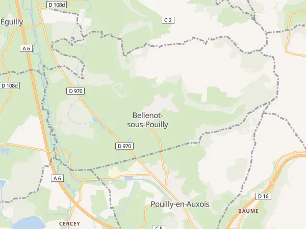 Plan de Bellenot-sous-Pouilly