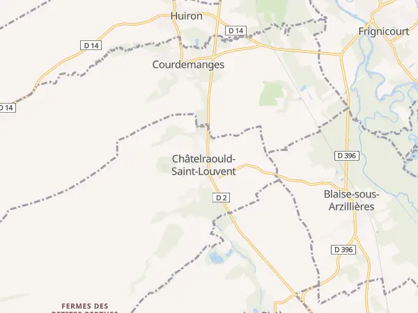 Plan de Châtelraould-Saint-Louvent