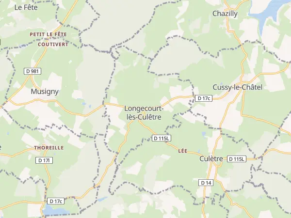Plan de Longecourt-lès-Culêtre