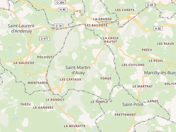 Plan de Saint-Martin-d’Auxy
