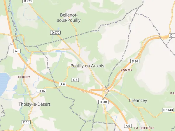 Plan de Pouilly-en-Auxois