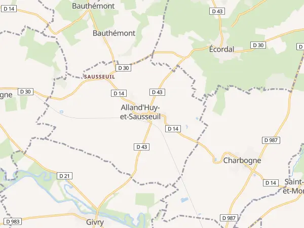 Plan de Alland’Huy-et-Sausseuil