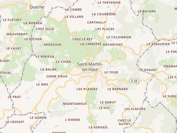 Plan de Saint-Martin-en-Haut