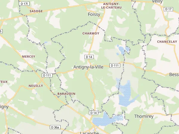 Plan de Antigny-la-Ville