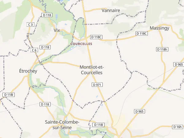 Plan de Montliot-et-Courcelles