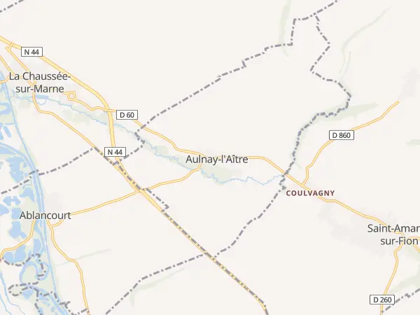 Plan de Aulnay-l’Aître