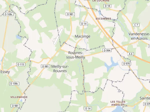 Plan de Rouvres-sous-Meilly