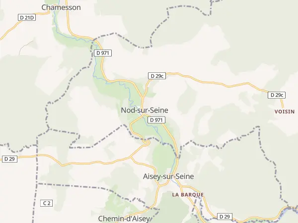 Plan de Nod-sur-Seine