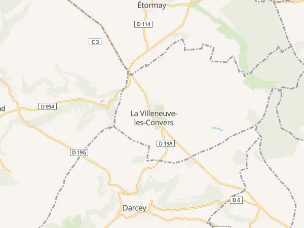 Plan de La Villeneuve-les-Convers