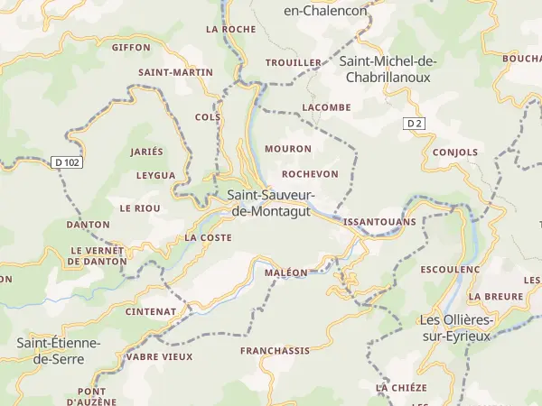 Plan de Saint-Sauveur-de-Montagut