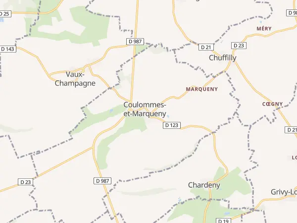 Plan de Coulommes-et-Marqueny