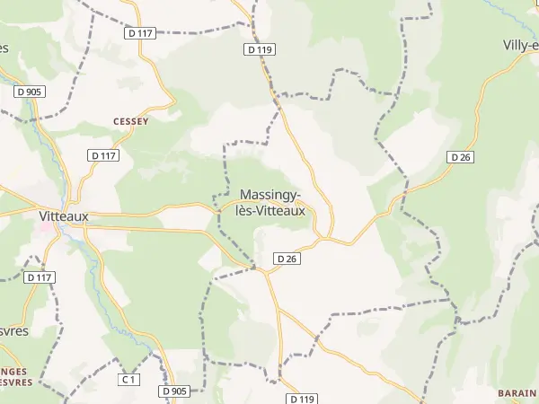 Plan de Massingy-lès-Vitteaux