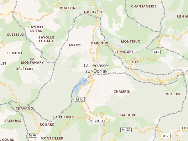Plan de La Terrasse-sur-Dorlay